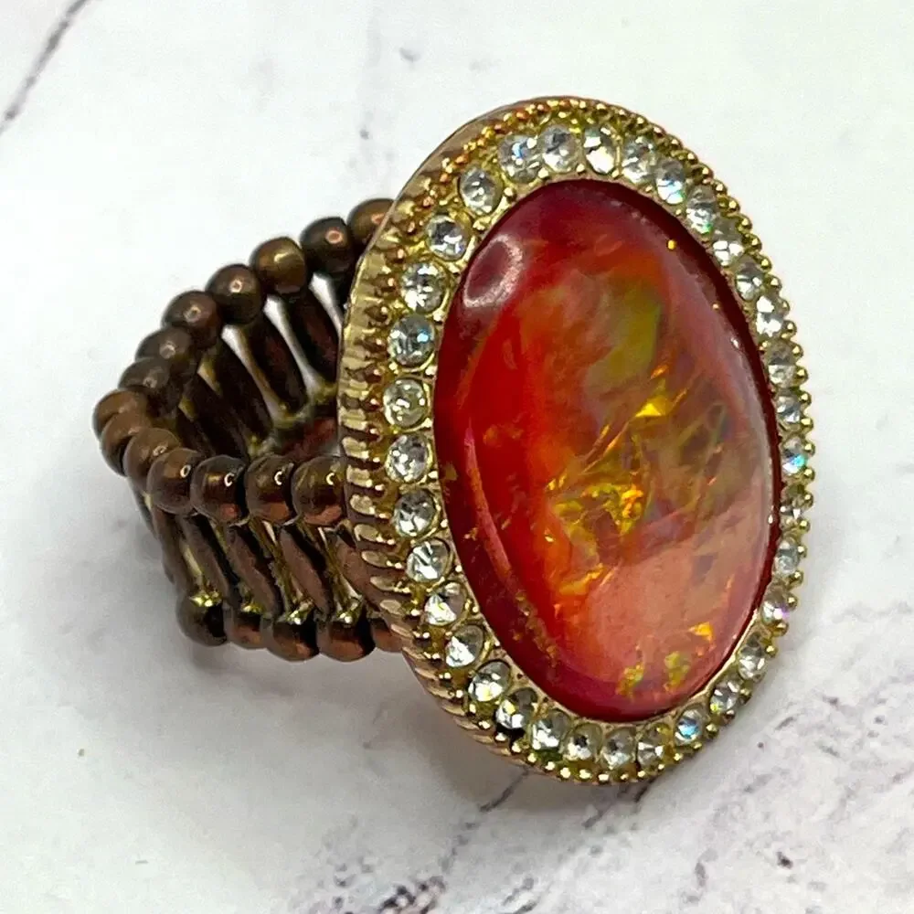 Fall/Autumn orange, brown, yellow ring lot of 10